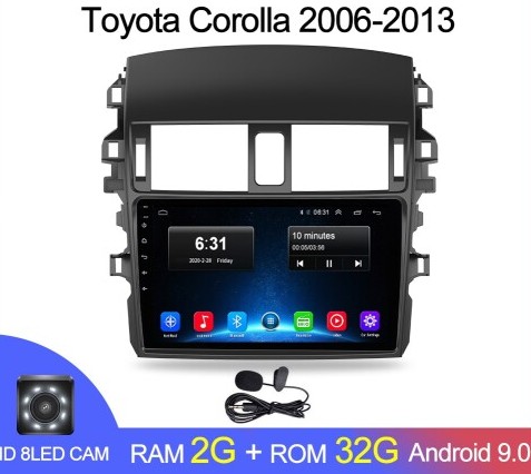   Android 1G-16G Toyota Corolla E140/150 2007-